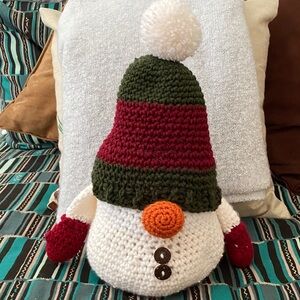 Handmade Crocheted Gnome with Hat and Mittens